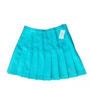 Reebok Womens Tennis Skirt Vtg 90s Y2K Blue Pleated Mini Athletic Sport Size 12